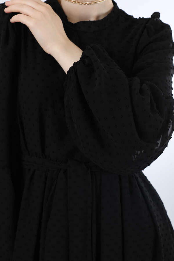 Avril Şifon Elbise Siyah - 2
