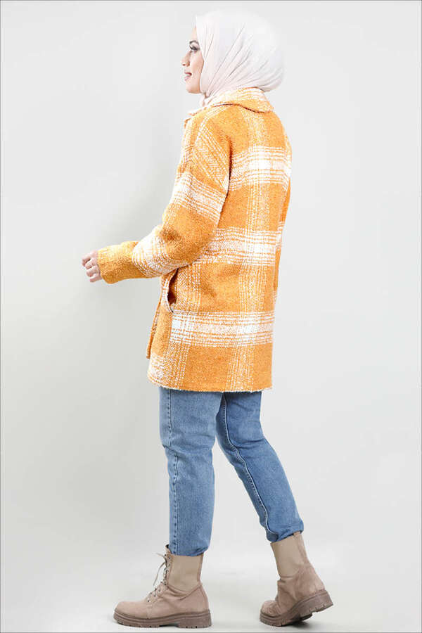 Ekose Buklet Kaban Sarı - 4