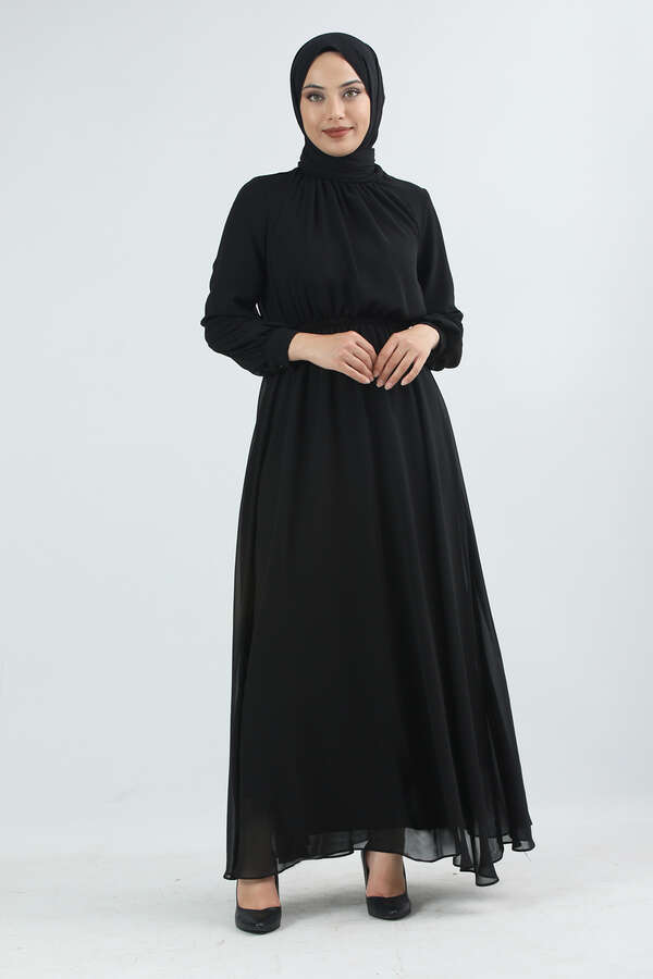 Elsa Elbise Siyah - 4