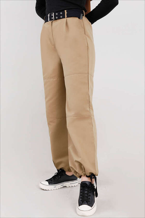 Gabardin Kargo Pantolon Taş - 1