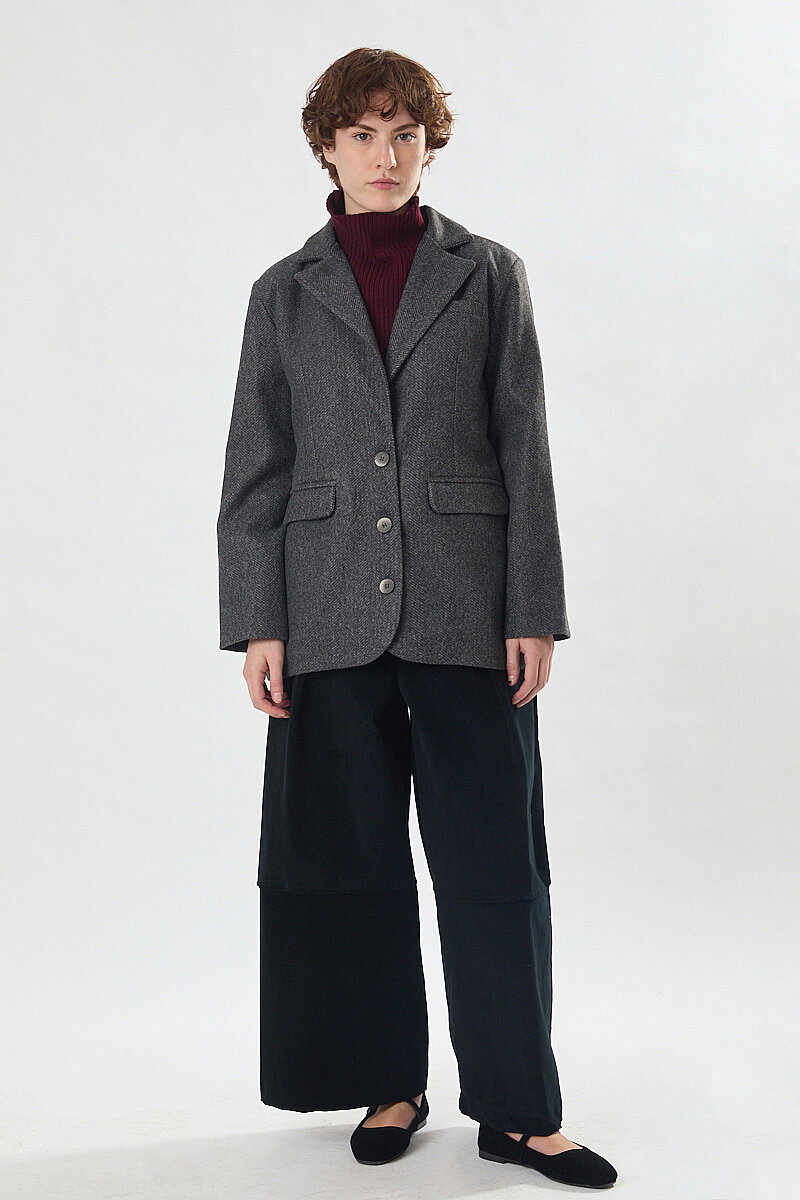 Kaşe Blazer Ceket Antrasit