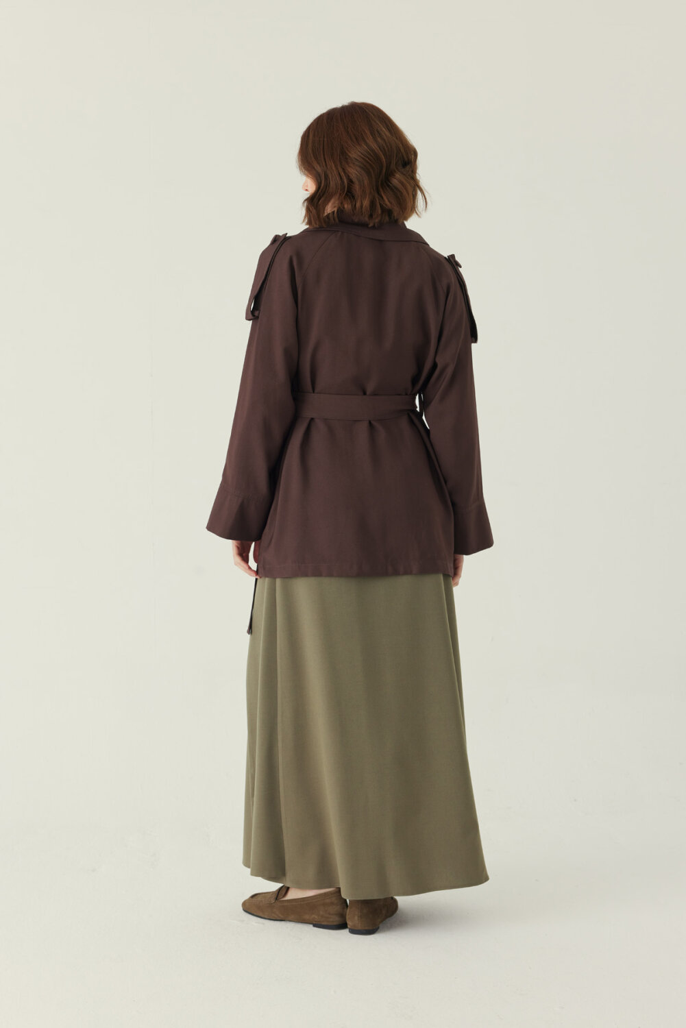 Reglan Kol Trençkot Kahverengi - 5