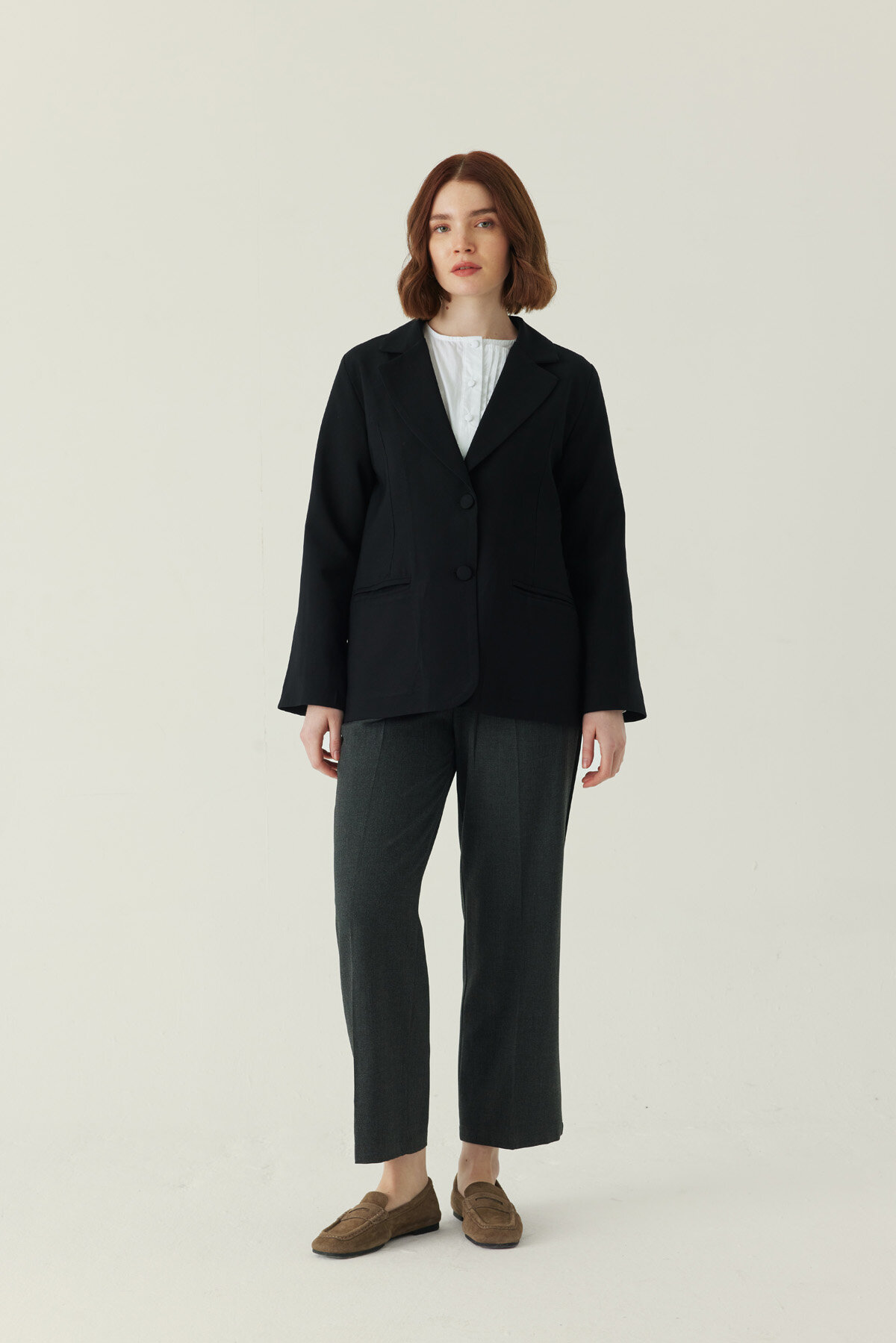 Tensel Blazer Ceket Siyah