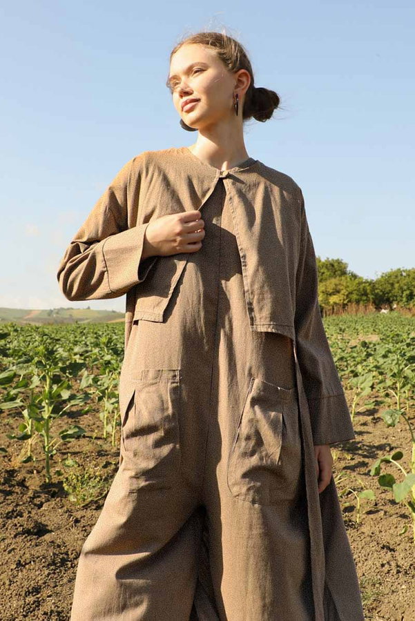 Tulumlu Abaya Takım Camel - 2